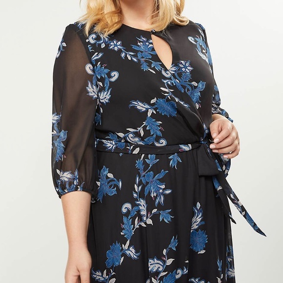 Floral High-Low Ruffle Hem Dress - Picture 1 of 1